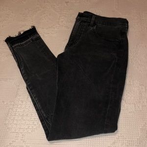 Express gray skinny jeans